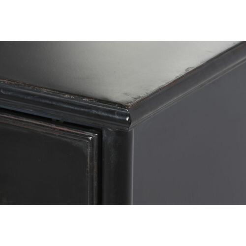 Skænk Sort Metal Krystal 100 x 40 x 80 cm