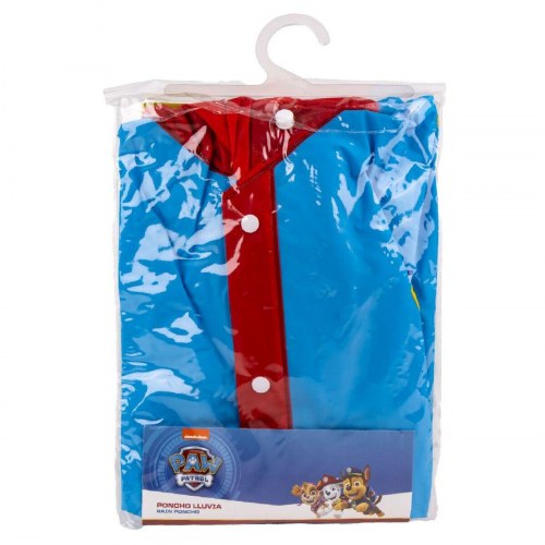 Paw Patrol vandtæt poncho med hætte - blå, 5-6 år