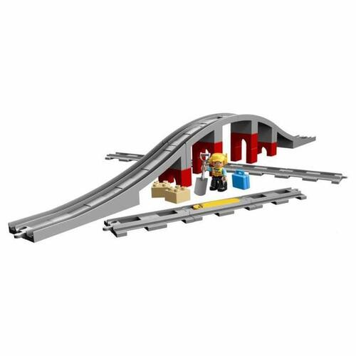 Legetøjssæt med køretøjer Lego DUPLO 10872 Train rails and bridge 26 Dele