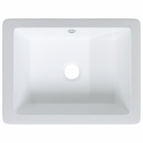 Badeværelsesvask 36x31,5x16,5 cm rektangulær keramisk hvid