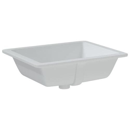 Badeværelsesvask 50x40,5x18,5 cm rektangulær keramisk hvid