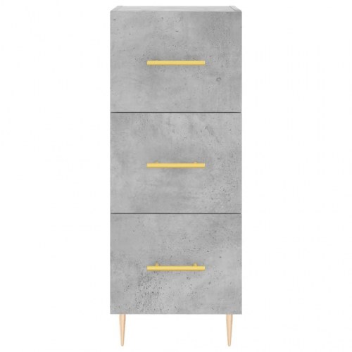 Højskab i konstrueret træ med glaslåge - betongrå 34,5×34×180 cm