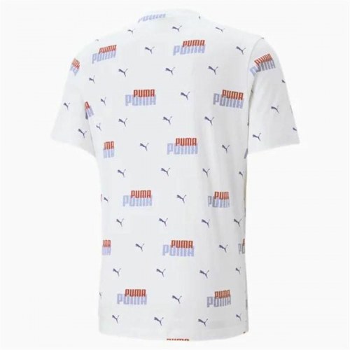 Kortærmet T-shirt til Mænd Puma Ess+ Logo Power Hvid - XL