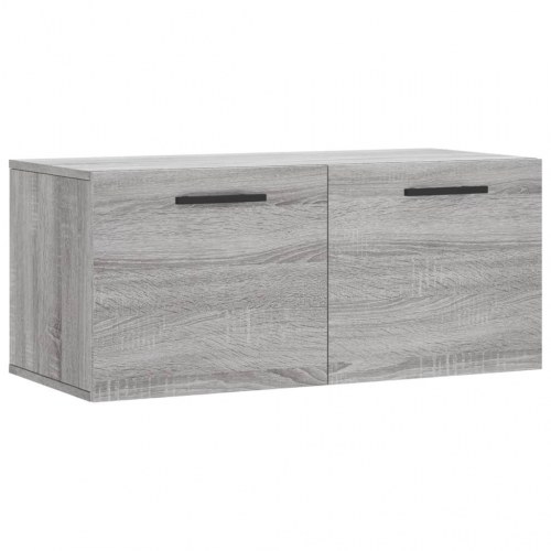 Vægskab 80 x 36,5 x 35 cm i konstrueret træ - grå sonoma-eg