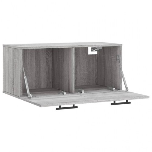 Vægskab 80 x 36,5 x 35 cm i konstrueret træ - grå sonoma-eg