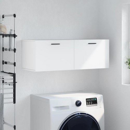 Vægskab 100 × 36,5 × 35 cm i hvidt konstrueret træ