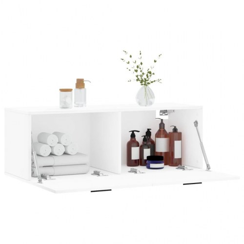 Vægskab 100 × 36,5 × 35 cm i hvidt konstrueret træ