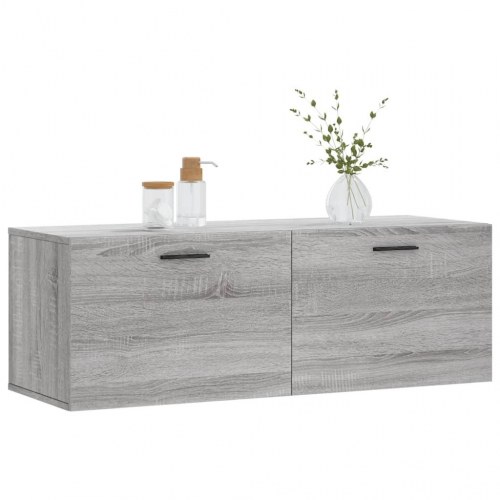 Vægskab 100 x 36,5 x 35 cm - grå sonoma-eg