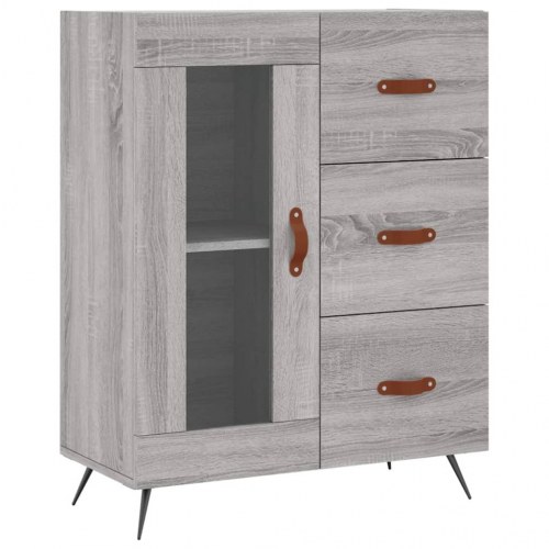 Skænk 69,5×34×90 cm i konstrueret træ - grå sonoma-eg