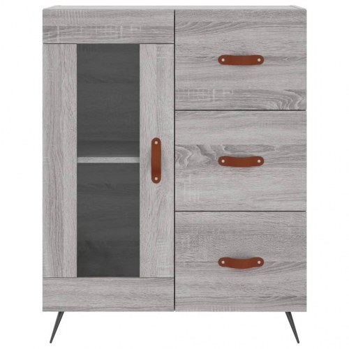 Skænk 69,5×34×90 cm i konstrueret træ - grå sonoma-eg
