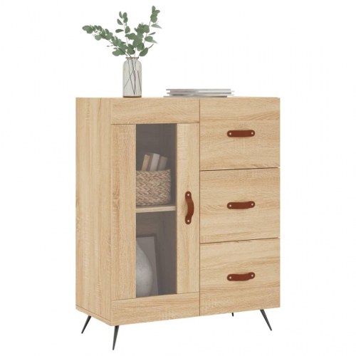 Skænk 69,5x34x90 cm konstrueret træ sonoma-eg