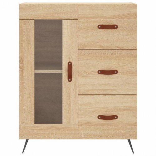 Skænk 69,5x34x90 cm konstrueret træ sonoma-eg