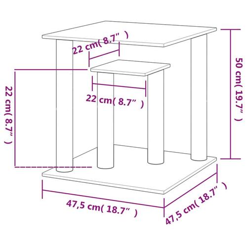 Kradsetræ med platforme 50 cm cremefarvet