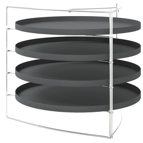 Pizzaforme 4 stk. med rist Ø 28 cm stål