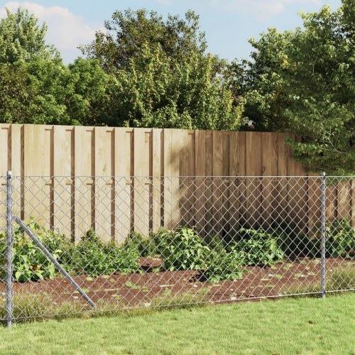 Trådhegn med flange 1x10 m sølvfarvet