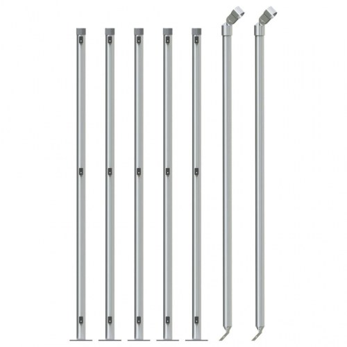 Trådhegn med flange 1,1x10 m sølvfarvet