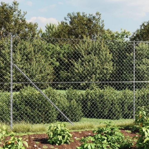Trådhegn med flange 1,4x10 m sølvfarvet