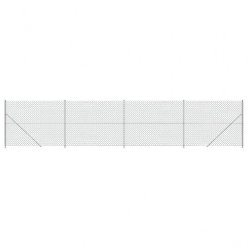 Trådhegn med flange 1,4x10 m sølvfarvet