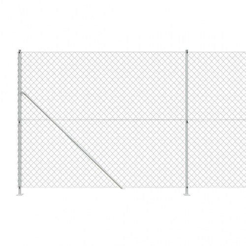Trådhegn med flange 1,6x25 m sølvfarvet