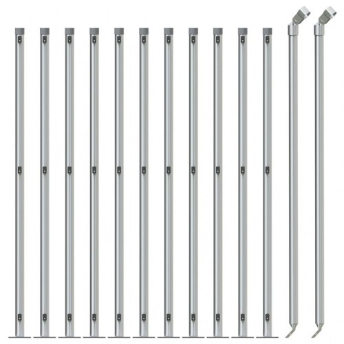 Trådhegn med flange 1x25 m sølvfarvet