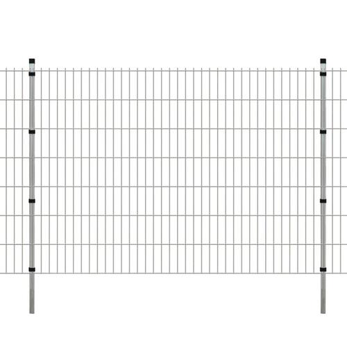 Hegnspæle 10 stk. 200 cm galvaniseret stål sølvfarvet