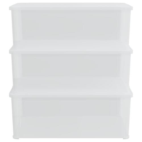 Plastopbevaringskasser 3 stk. 10 l stabelbare