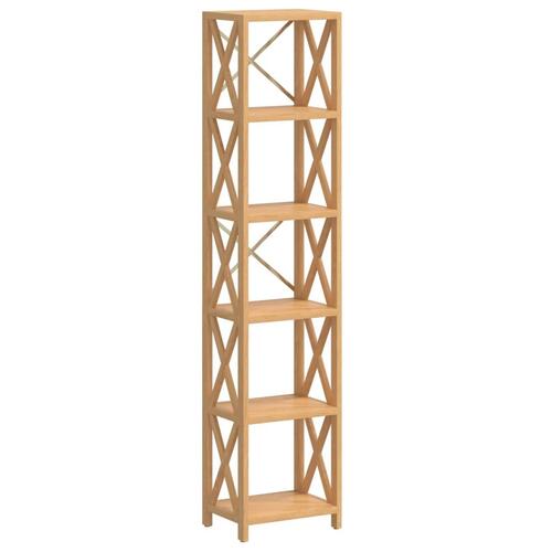 Reol med 6 hylder 40x30x181 cm massivt egetræ