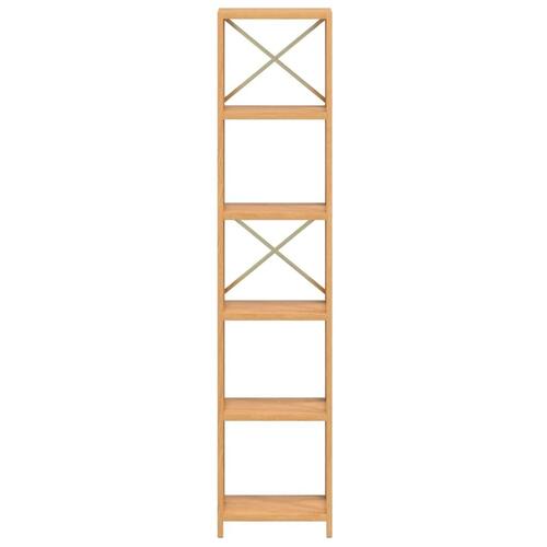Reol med 6 hylder 40x30x181 cm massivt egetræ