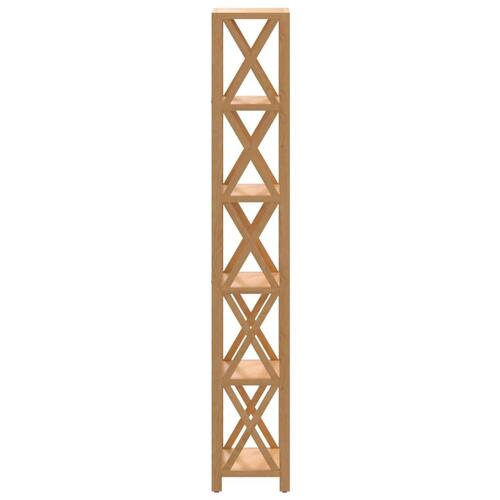 Reol med 6 hylder 40x30x181 cm massivt egetræ