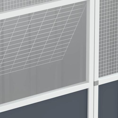 Fuglebur 115x78x200 cm galvaniseret stål antracitgrå