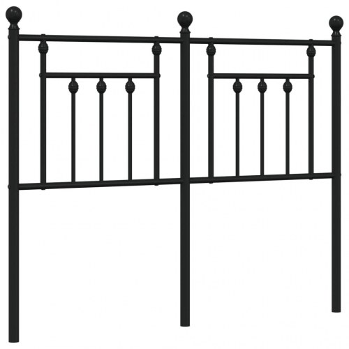 Sengegavl i stål 120 cm - sort