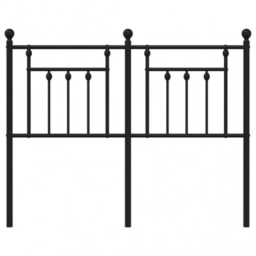 Sengegavl i stål 120 cm - sort
