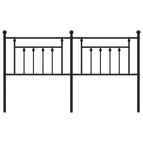 Sengegavl 180 cm metal sort