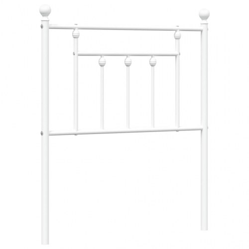Sengegavl i metal 75 cm - hvid