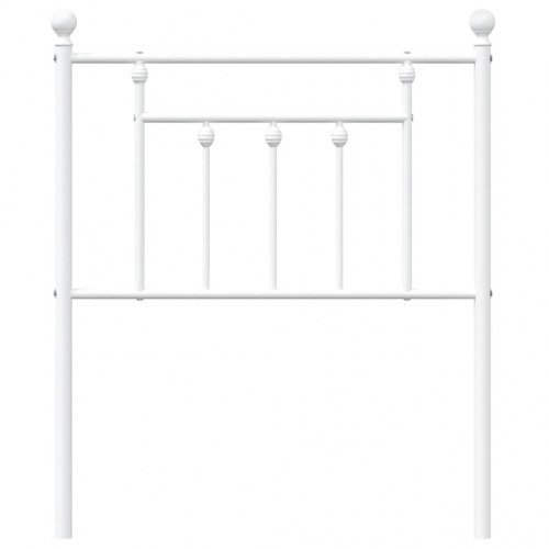 Sengegavl i metal 75 cm - hvid