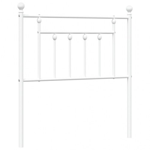 Sengegavl i metal til 80 cm madras - hvid