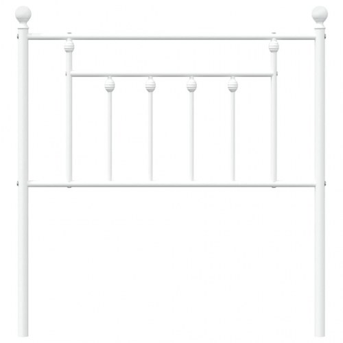 Sengegavl i metal til 80 cm madras - hvid