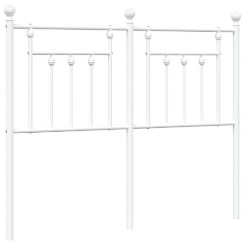 Sengegavl 120 cm metal hvid