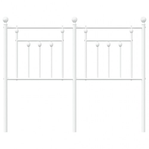 Sengegavl 120 cm metal hvid