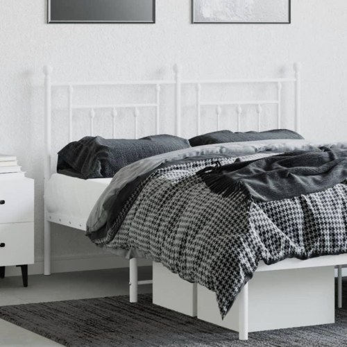 Udskiftningsgavl til dobbeltseng 135 cm - metal, hvid