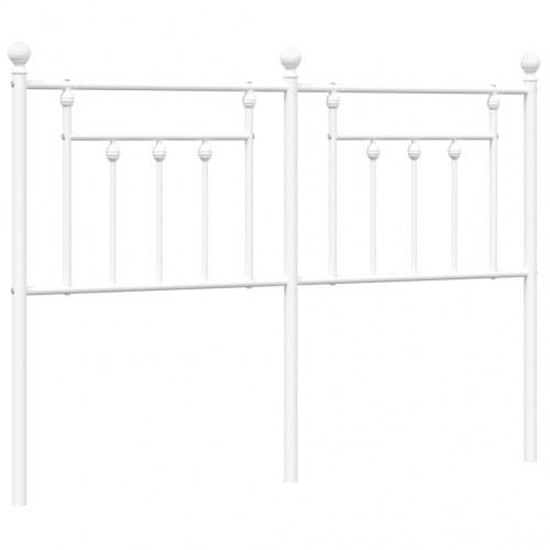 Sengegavl 150 cm i metal - hvid