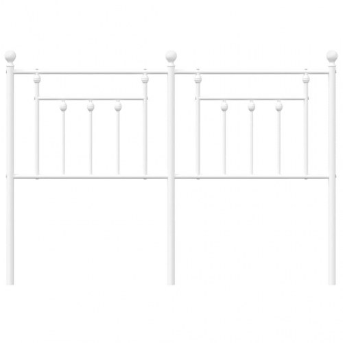 Sengegavl 150 cm i metal - hvid