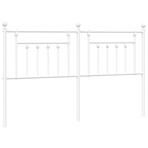 Sengegavl i metal 180 cm - hvid