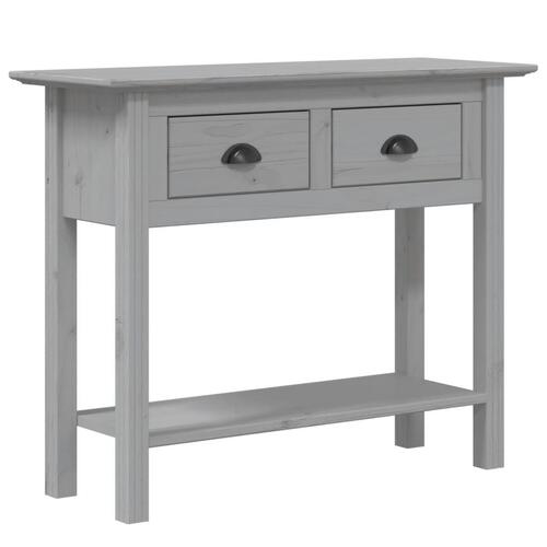 Konsolbord BODO 91x35x74 cm massivt fyrretræ grå