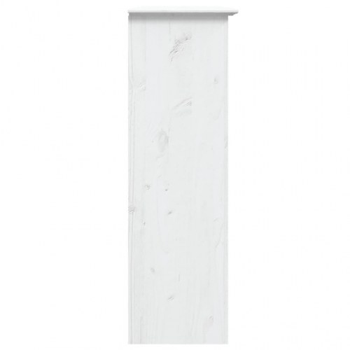 Skab med glaslåger BODO i massivt fyrretræ - hvid, 115,5×38,5×118 cm