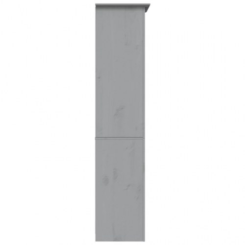 Bogreol BODO - 5 hylder, 82×40×173 cm, massivt fyrretræ, grå