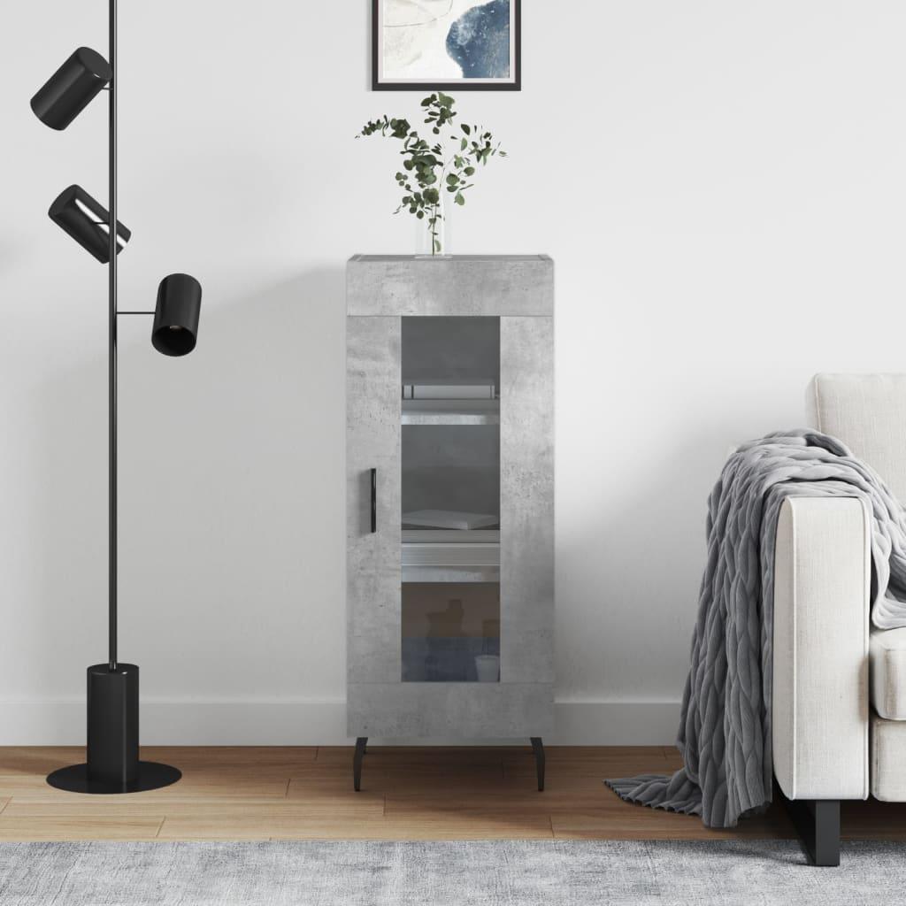 Skænk 34,5X34X90 Cm Konstrueret Træ - Betongrå