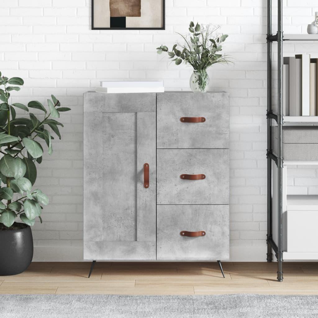 Skænk i konstrueret træ 69,5 × 34 × 90 cm - betongrå