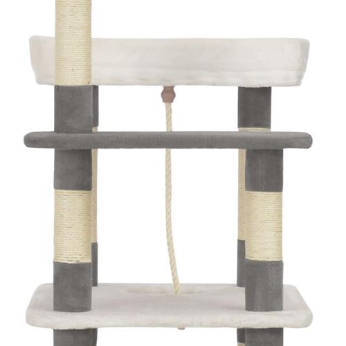 Kattetræ med sisalkradsestolper 235 cm grå
