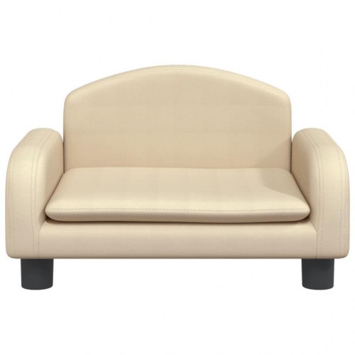 Sofa til børn 50×40×30 cm - stof, cremefarvet